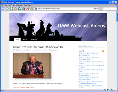 Webcast Page